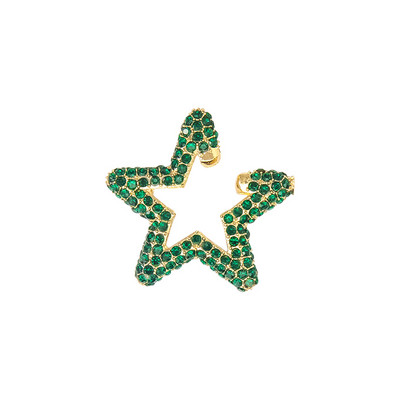 Itenice Rainbow Star Earcuffs Cercei pentru femei Colorate Multi-Hoop Strass Ureche Manșetă Inimă romantică Boho Clips pentru ureche