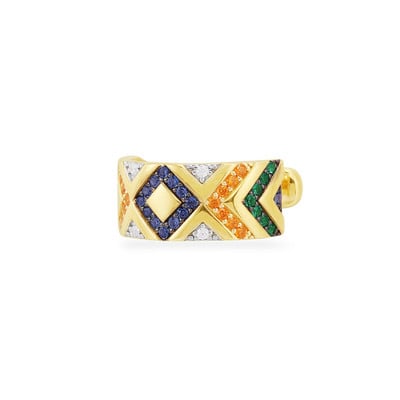 Itenice Rainbow Star Earcuffs Cercei pentru femei Colorate Multi-Hoop Strass Ureche Manșetă Inimă romantică Boho Clips pentru ureche