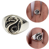 Movie Wizard Malfoy Family Badge Slytherin Snake Magic School Inel Cosplay Bijuterii din aliaj Inele Adulti Unisex Accesorii