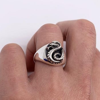 Movie Wizard Malfoy Family Badge Slytherin Snake Magic School Ring Cosplay Alloy Jewelry Rings Adult Unisex Accessories