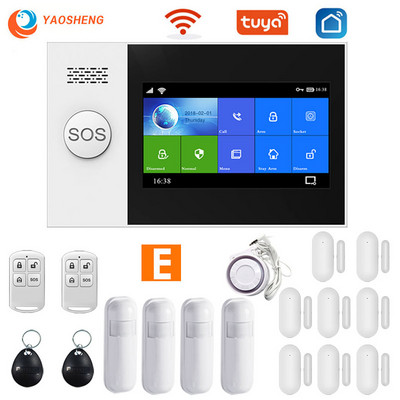 PG-107 Wifi Gsm Tuya nutikas koduvalvesüsteem Pir-liikumisanduriga ukseanduriga Rfid-kaardi turvalisuse traadita häirekomplektid