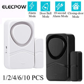 Elecpow 4 režīmi bezvadu durvju logs ielaušanās sensors, trauksmes signāls durvis atvērtas detektori saldētavas Aizvērt atgādinājums drošības aizsardzības brīdinājums