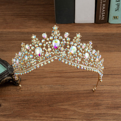 KMVEXO Seturi de bijuterii de mireasă de cristal de culoare neagră la modă, diademe, cercei coroană, colier, rochie de mireasă, set de bijuterii