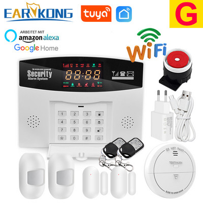 Sistem de alarmă WiFi GSM Tuya 433MHz Alarmă de securitate antiefracție Tuyasmart/Aplicația Smart Life compatibilă cu Alexa Google Home