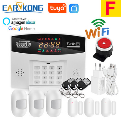 Sistem de alarmă WiFi GSM Tuya 433MHz Alarmă de securitate antiefracție Tuyasmart/Aplicația Smart Life compatibilă cu Alexa Google Home