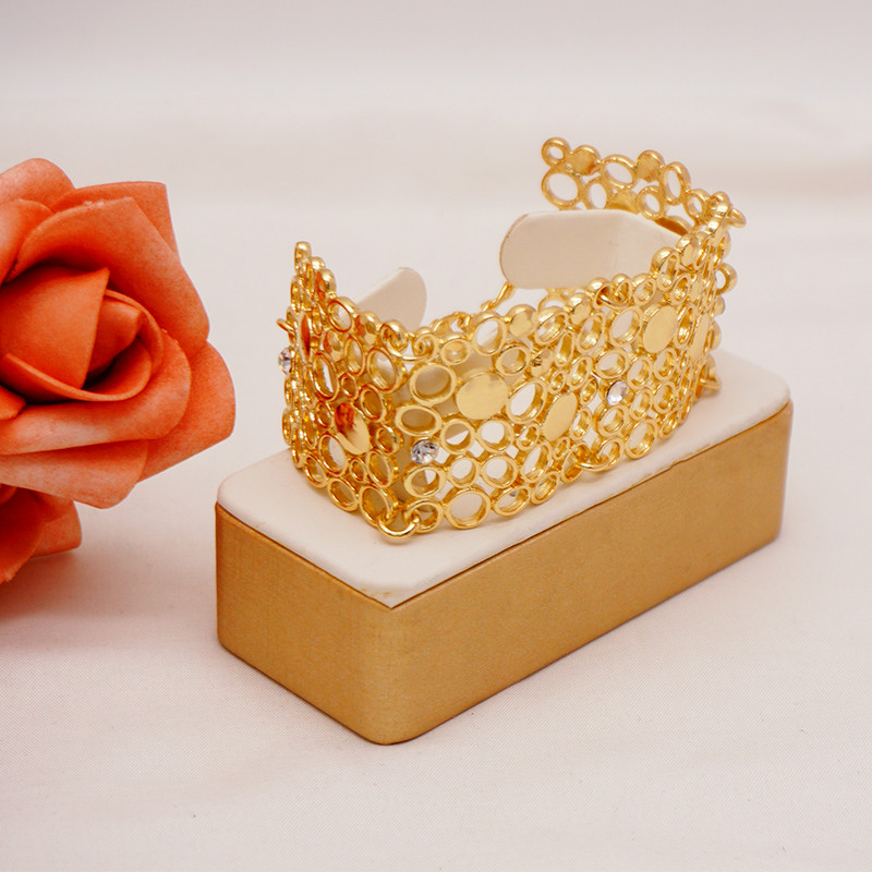 Dubai zlatne boje Setovi svadbenog nakita Ogrlice Naušnice Narukvice Prstenje Pokloni Vjenčani kostim Komplet nakita za žene