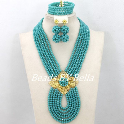 Seturi de bijuterii noi de mireasă roșii nigeriană, set de bijuterii din margele africane, colier de cadou de moda, livrare gratuită ABJ880