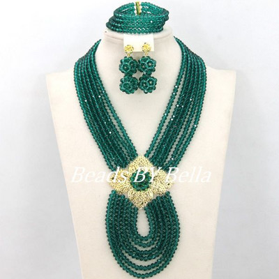 Seturi de bijuterii noi de mireasă roșii nigeriană, set de bijuterii din margele africane, colier de cadou de moda, livrare gratuită ABJ880