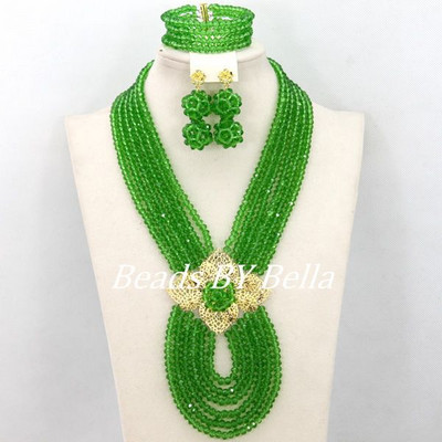 Seturi de bijuterii noi de mireasă roșii nigeriană, set de bijuterii din margele africane, colier de cadou de moda, livrare gratuită ABJ880