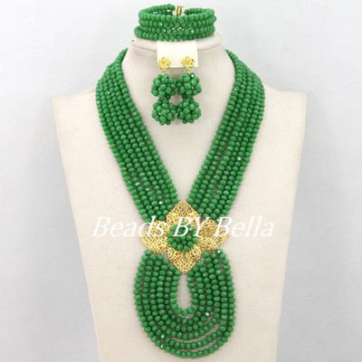 Seturi de bijuterii noi de mireasă roșii nigeriană, set de bijuterii din margele africane, colier de cadou de moda, livrare gratuită ABJ880
