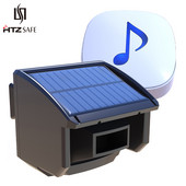 HTZSAFE 400 Meters Solar Wireless Driveway Alarm Outdoor Ανθεκτικό στις καιρικές συνθήκες Αισθητήρας κίνησης & ανιχνευτής DIY Σύστημα ειδοποίησης ασφαλείας