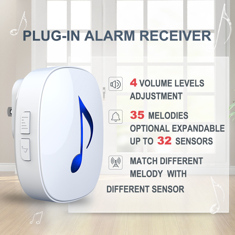 HTZSAFE 400 Meters Solar Wireless Driveway Alarm Outdoor Ανθεκτικό στις καιρικές συνθήκες Αισθητήρας κίνησης & ανιχνευτής DIY Σύστημα ειδοποίησης ασφαλείας