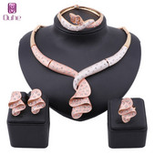 Set de bijuterii cu margele africane pentru femei, auriu, cristal colorat, colier, colier, cercei, inel, set de bijuterii italian