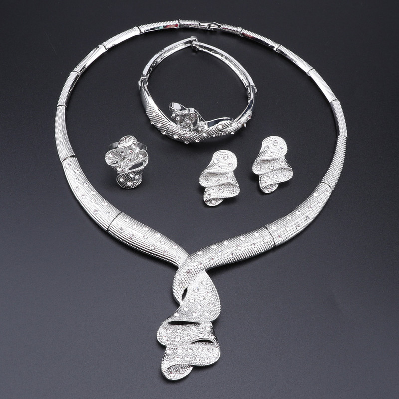 Set de bijuterii cu margele africane pentru femei, auriu, cristal colorat, colier, colier, cercei, inel, set de bijuterii italian