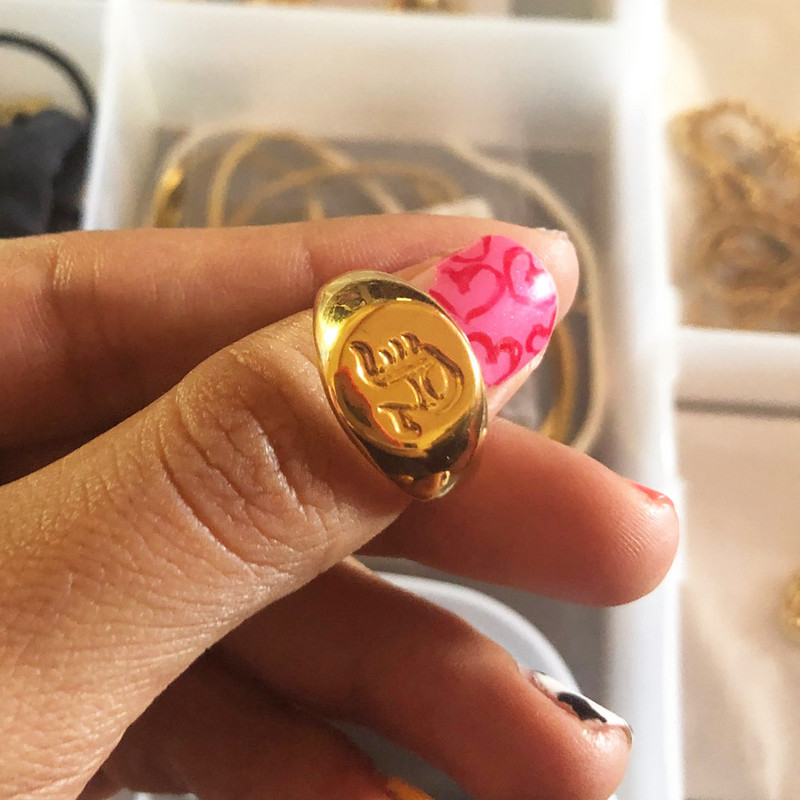 Inele inițiale cu literă AZ pentru femei Goth Chunky Lat din oțel inoxidabil alfabet alfabet bărbați inel 2022 la modă nunta cuplu bijuterii anillos