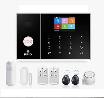 Σύστημα συναγερμού MULO Wifi GSM για Κιτ συστήματος διαρρηκτών ασύρματης ασφάλειας στο σπίτι 2G Smart Life εφαρμογή Tuya Έλεγχος της εργασίας με την Alexa