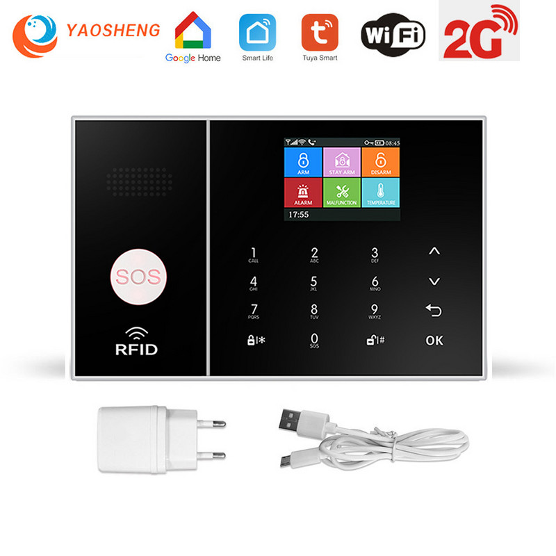 Sistem de alarmă MULO Wifi GSM pentru kit de sistem antiefracție de securitate fără fir pentru casă 2G Smart Life Control aplicația Tuya funcționează cu Alexa