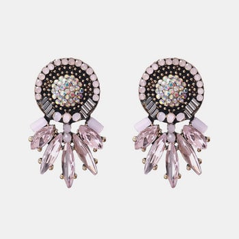 Ztech Korean Sweet Pink Vintage Drop Earring Bling Crystal Long Earring brincos pendientes Wholesale Statement Jewelry Bijoux