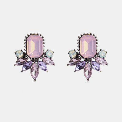 Ztech coreeană dulce roz vintage cercei cu picătură de cristal Bling cercei lungi brincos pendientes bijuterii de declarație cu ridicata Bijoux