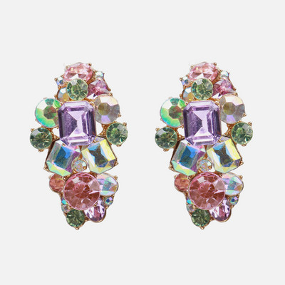 Ztech coreeană dulce roz vintage cercei cu picătură de cristal Bling cercei lungi brincos pendientes bijuterii de declarație cu ridicata Bijoux