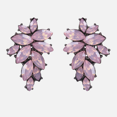 Ztech coreeană dulce roz vintage cercei cu picătură de cristal Bling cercei lungi brincos pendientes bijuterii de declarație cu ridicata Bijoux