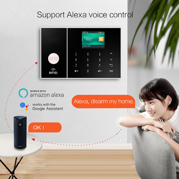 PGST Smart Life Алармена система за дома WIFI GSM охранителна аларма Хост със сензор за врата и движение Tuya Smart App контрол работи Alexa