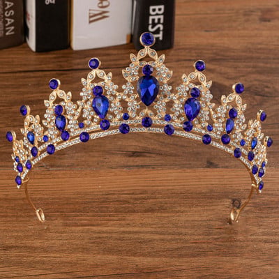 KMVEXO Seturi de bijuterii pentru costume de lux, margele de cristal, colier cu strasuri florale, cercei, diademe, set de bijuterii pentru nunta
