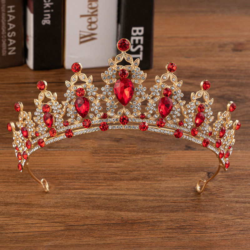 KMVEXO Seturi de bijuterii pentru costume de lux, margele de cristal, colier cu strasuri florale, cercei, diademe, set de bijuterii pentru nunta