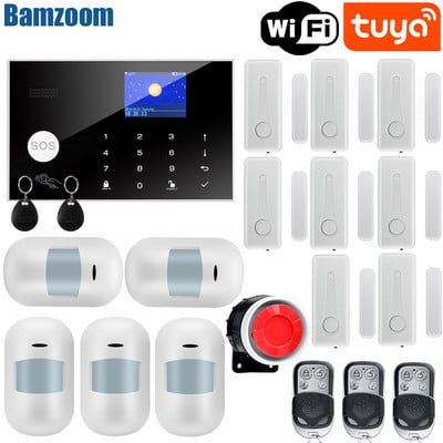 Σύστημα συναγερμού Tuya WiFi GSM 433 MHz Οικιακό Ασύρματο Συναγερμό Διαρρήκτη Tuya/Smart Life APP Συμβατό με Alexa Google Home