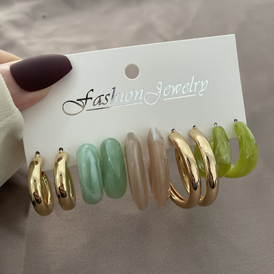 Koreai kifinomult nagykereskedelmi divat fülbevaló fényes strassz utánzat gyöngy karika fülbevaló kiegészítők női boho dekor