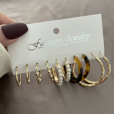 Koreai kifinomult nagykereskedelmi divat fülbevaló fényes strassz utánzat gyöngy karika fülbevaló kiegészítők női boho dekor