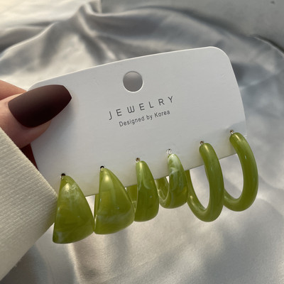 Koreai kifinomult nagykereskedelmi divat fülbevaló fényes strassz utánzat gyöngy karika fülbevaló kiegészítők női boho dekor