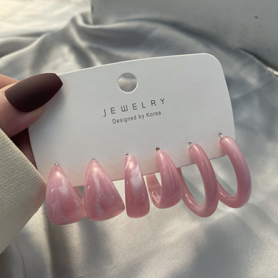 Koreai kifinomult nagykereskedelmi divat fülbevaló fényes strassz utánzat gyöngy karika fülbevaló kiegészítők női boho dekor