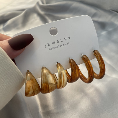 Koreai kifinomult nagykereskedelmi divat fülbevaló fényes strassz utánzat gyöngy karika fülbevaló kiegészítők női boho dekor