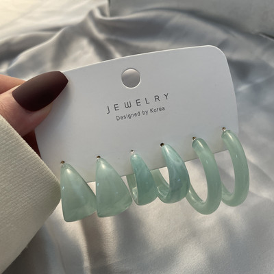 Koreai kifinomult nagykereskedelmi divat fülbevaló fényes strassz utánzat gyöngy karika fülbevaló kiegészítők női boho dekor