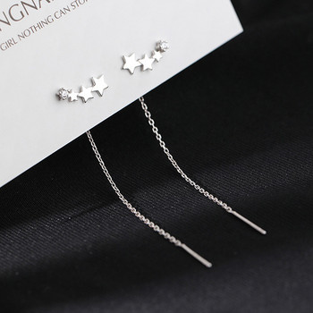 2022 Trend Long Tassel Chain Climb Star Heart Beads Κρεμαστά σκουλαρίκια σταγόνα γυναικεία ίσια κρεμαστά σκουλαρίκια Μόδα κοσμήματα