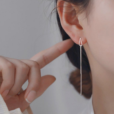 2022 Trend Long Tassel Chain Climb Star Heart Beads Κρεμαστά σκουλαρίκια σταγόνα γυναικεία ίσια κρεμαστά σκουλαρίκια Μόδα κοσμήματα