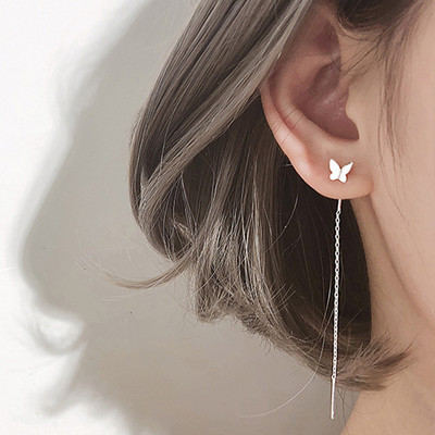 2022 Trend Long Tassel Chain Climb Star Heart Beads Κρεμαστά σκουλαρίκια σταγόνα γυναικεία ίσια κρεμαστά σκουλαρίκια Μόδα κοσμήματα
