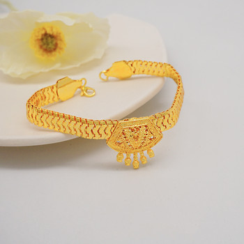 Ντουμπάι ινδικό χρυσό κολιέ βραχιόλι σκουλαρίκια δαχτυλίδι κοσμήματα σετ για γυναίκες Δώρα νυφικών κοσμημάτων από Αιθιοπία Νιγηρία