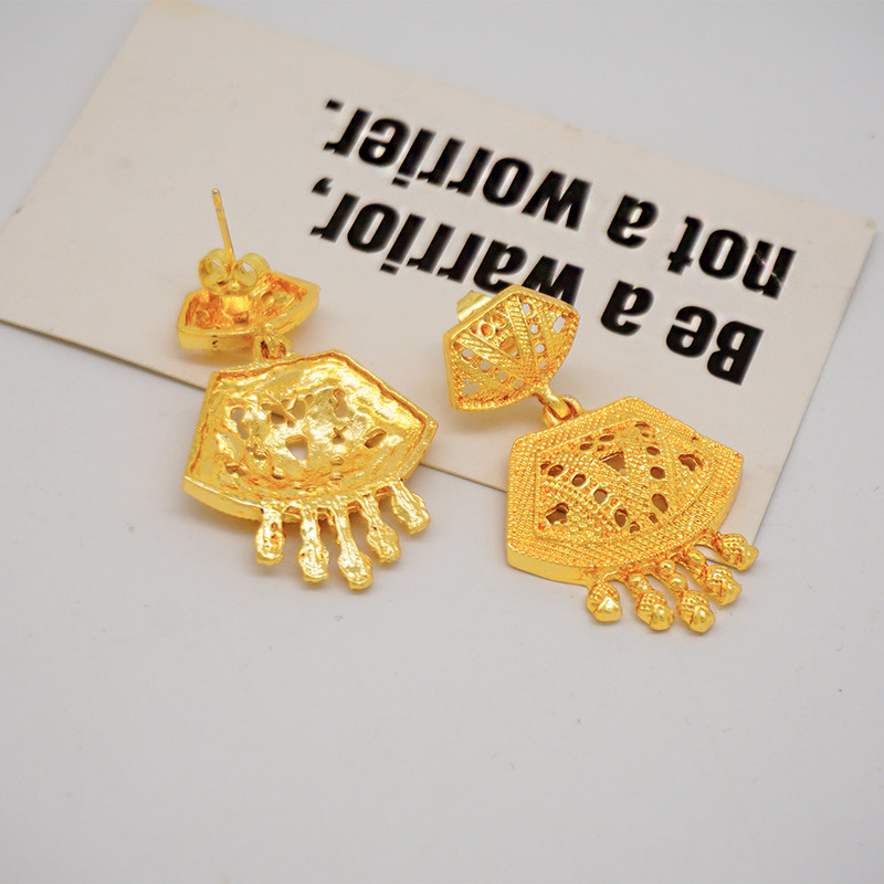 Dubajaus Indijos aukso spalvos karoliai apyrankės auskarai žiedai papuošalų rinkiniai moterims Etiopijos Nigerijos nuotakos vestuvių papuošalai Dovanos