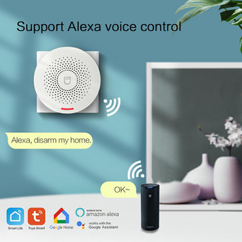 Έξυπνο σύστημα ασφαλείας συναγερμού WIFI με αισθητήρα κίνησης Smart Life&Tuya App Control Συμβατό με Alexa και Google Assistant