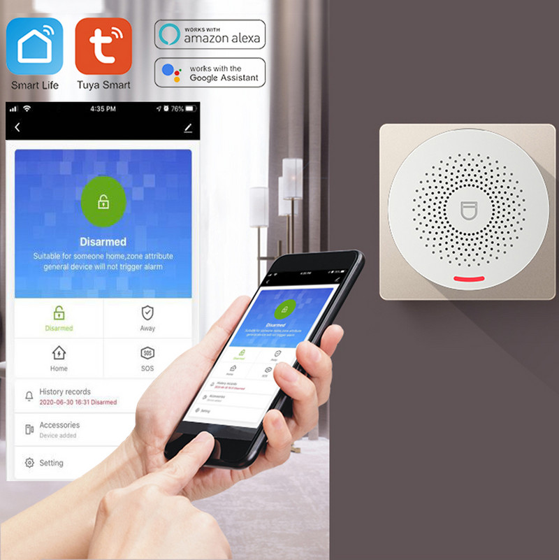 WIFI Inteligentni alarmni sigurnosni sustav sa senzorom pokreta Smart Life&Tuya App Control kompatibilan s Alexa i Google Assistantom