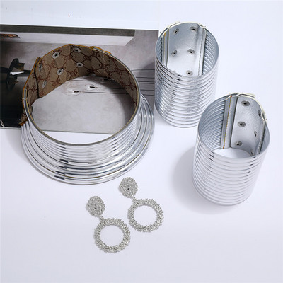 LZHLQ African Style Statement nyaklánc ötvözet fülbevaló nőknek Bohemia vintage gallér női karkötők nagy divat ékszerek