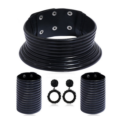 LZHLQ African Style Statement nyaklánc ötvözet fülbevaló nőknek Bohemia vintage gallér női karkötők nagy divat ékszerek