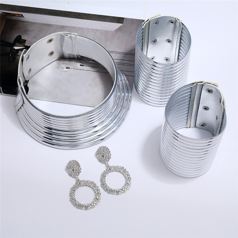 LZHLQ African Style Statement nyaklánc ötvözet fülbevaló nőknek Bohemia vintage gallér női karkötők nagy divat ékszerek