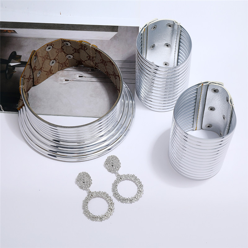 LZHLQ African Style Statement nyaklánc ötvözet fülbevaló nőknek Bohemia vintage gallér női karkötők nagy divat ékszerek