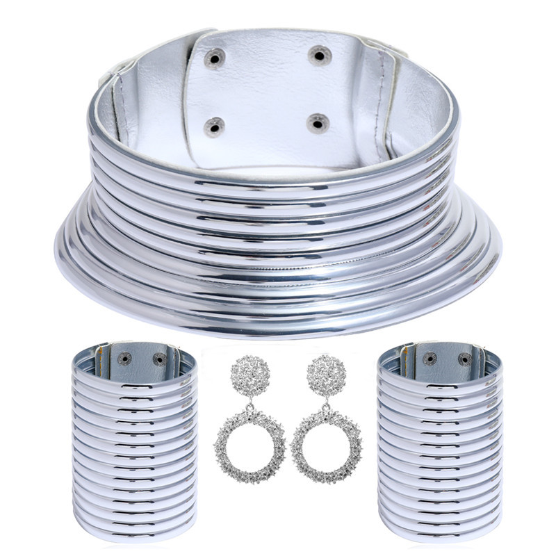 LZHLQ African Style Statement nyaklánc ötvözet fülbevaló nőknek Bohemia vintage gallér női karkötők nagy divat ékszerek