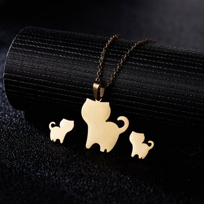 Rinhoo rozsdamentes acél medál nyaklánc fülbevaló szettek Heart Moon Starfish Rose ékszerkészletek ajándékok anya feleségének barátnőjének