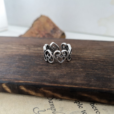 Vintage ezüst színű fém geometrikus szabálytalan virágok szerelmes nyitó gyűrűk női lányoknak buli utazás punk ékszerek HUANZHI 2021