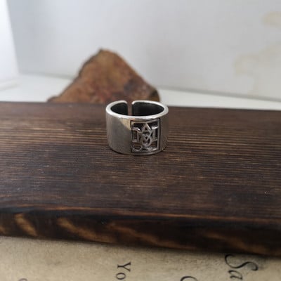 Vintage ezüst színű fém geometrikus szabálytalan virágok szerelmes nyitó gyűrűk női lányoknak buli utazás punk ékszerek HUANZHI 2021